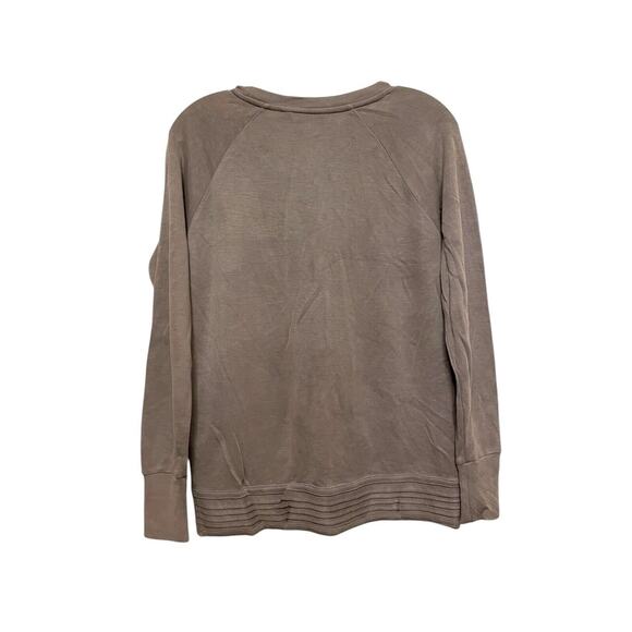 Athleta Serenity Criss Cross Pullover Sweatshirt Size Small‎ Gray Lounge Comfort - Picture 3 of 8